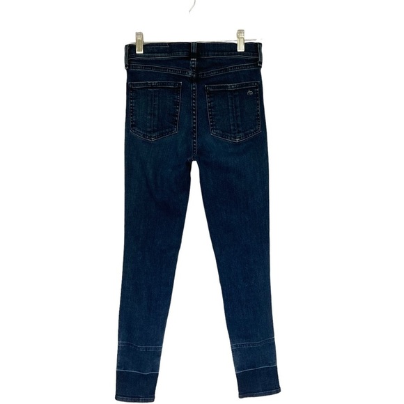 Rag & Bone High Rise Two Tone Ankle Skinny Jeans - Picture 4 of 15
